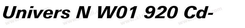 Univers N W01 920 Cd字体转换